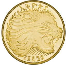 10 cent, Oroszlánfej, Bronz, 4,5 g, Etiópia, 1977-2005
