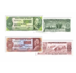1000, 5000, 10000, 50000, 100000 pesos boliviano, , 0, 0, Bolívia, 1982-1984