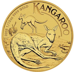 A legújabb arany kenguru, 15 dollár, arany, Ausztrália, 2025