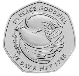 50 penny, Békegalamb, CuNi, 8 g, Nagy-Britannia, 2025