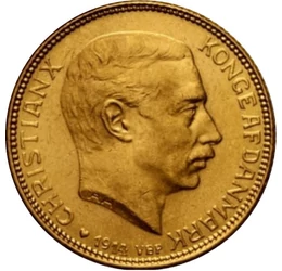 Izland utolsó királya, 20 korona, arany, Dánia, 1913-1931