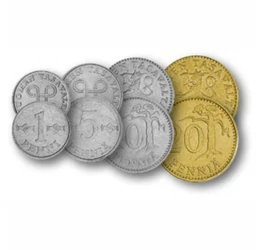Finnország a két világrend között, 1, 5, 10, 20, 50 pennia, 1, 5 markkaa, Finnország, 1963-1993