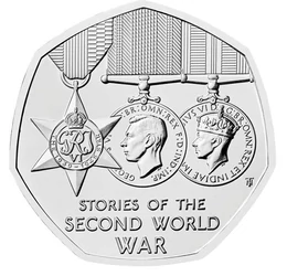 A II. világháború hőseinek emlékére, 50 penny, Nagy-Britannia, 2025 - DÍSZCSOMAGOLT