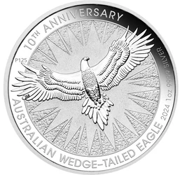 Ékfarkú sas Ausztrália egéről, 1 dollár, 1 uncia színezüst, Ausztrália, 2024