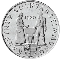 Ezüstbe foglalt hála, 25 schilling, ezüst, Ausztria, 1960