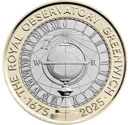350 éves a Greenwich csillagvizsgáló, 2 font, Nagy-Britannia, 2025