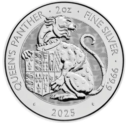 A legújabb fenevad a Tudor királyi ház rezervátumából, 5 font, ezüst, Nagy-Britannia, 2025