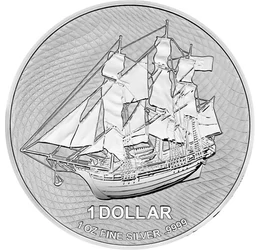 Lázadás a Bountyn, 1 dollár, ezüst, Cook-szigetek, 2009-2021