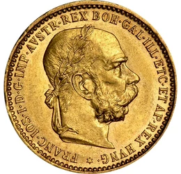  10 korona, Ferenc J.,babérk.1892-1906, Osztrák-Magyar Monarchia