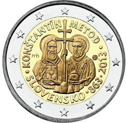  2 euró, Ciril és Metód, 2013, Szlovákia