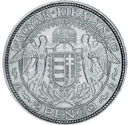  2 pengő, Madonna extra, ezüst, Magyar Királyság