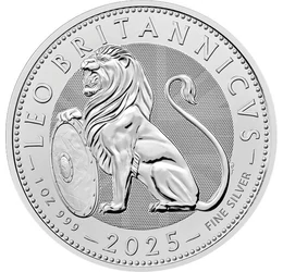2 font, Brit oroszlán, , tisztaság, Ag 999, 31,1 g, Nagy-Britannia, 2025