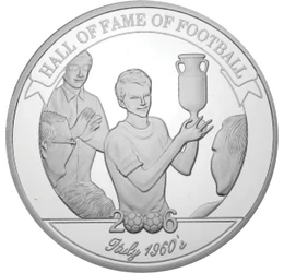 2000 shilling, Facchetti átveszi az EB bajnoki trófeáját, Ag 350, 27 g, Uganda, 2006
