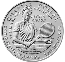 25 cent, Althea Gibson teniszütővel, , CuNi, 5,64 g, USA, 2025