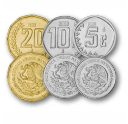 5, 10, 20, 50 centavo, 1, 2 peso, , 0, 0, Mexikó, 1992-2017