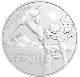 AUS/ 1dollár,Zsiráf,Ag,2024, Ausztrália
