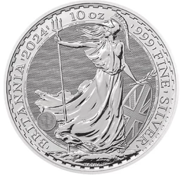 GB/ 10 lire, Britannia, 10uAg, 2024, Nagy-Britannia