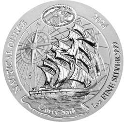 RUAN/ 50 franci,Nava Cutty Sark,Ag,2024, Ruanda