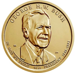 George H. W. Bush, 1 dollár, USA, 2020
