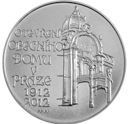Szecessziós palota a történelem szolgálatában, 200 korona, ezüst, Cseh Köztársaság, 2012