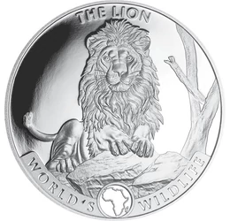 Az állatok királya, 20 frank, ezüst, Kongó, 2025