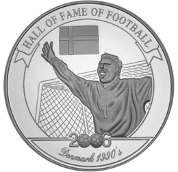 2000 shilling, Peter Schmeichel véd a kapuban, Ag 350, 27 g, Uganda, 2006