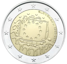  2 euró, Európa zászló,Szlovákia,2015, Szlovákia