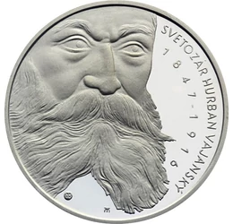 110 éve halt meg az oroszbarát szlovák, 200 korona, ezüst, Szlovákia, 1997