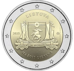 2 euró, Kis-Litvánia címere, , CuNi, 8,52 g, Litvánia, 2025