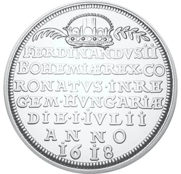 Az ellenreformáció királya, koronázási érem, utánveret, Magyar Királyság, eredeti érme: 1618