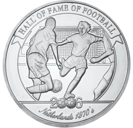 2000 shilling, Johan Cruyff, Ag 350, 26 g, Uganda, 2006