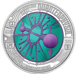 25 euró, Kvantum-összefonódás modellje, Ag 900, 9 g, Ausztria, 2026