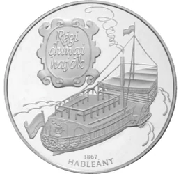 Az igazi „dunai hajós” hajója , 1000 forint, ezüst, Magyar Köztársaság, 1995