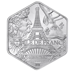10 euró, Eiffel torony, Napkirály, szarvas, , Ag 500, 17 g, Franciaország, 2026