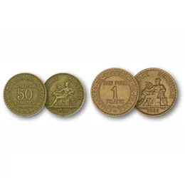 Az I. világháborúnak nem volt győztese, 50 centime, 1, 2 frank, Franciaország, 1920-1929