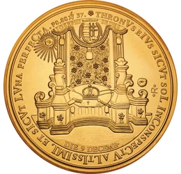 A Rákóczi-szabadságharc lezárója, koronázási érem, utánveret, Magyar Királyság, eredeti érme: 1657-1705