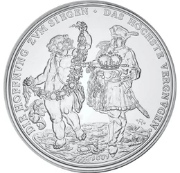 A kompromisszum mestere, a nagy békéltető, koronázási érem, utánveret, Magyar Királyság, eredeti érme: 1687