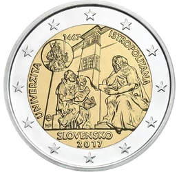  2 euró, Pozsonyi egyetem, 2017, Szlovákia