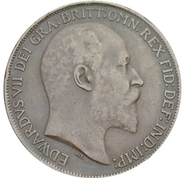 1 penny, Britannia nőalak pajzzsal, , , Bronz, 9,45 g, Nagy-Britannia, 1902-1910