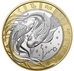 5 euró, Halak állatövi jegy, csillagkép, CuNi, 11,7 g, Franciaország, 2026