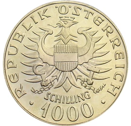  1000 schilling, Babenberger, ar, 1976, Ausztria