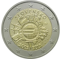  2 euró, Jubileum, 2012, Szlovákia
