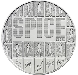 5 font, Spice Girls, árnyalakok, CuNi, 28,28 g, Nagy-Britannia, 2026