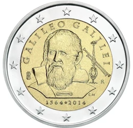 460 éve született Galilei!, 2 euró, Olaszország, 2014