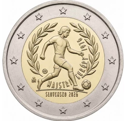 50 éve labdarúgó-EB-t nyert Csehszlovákia, 2 euró, Szlovákia, 2026