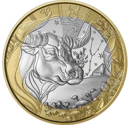 Euró névértékű horoszkóp érme - Bika, 5 euró, Franciaország, 2026