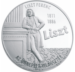 Liszt Ferenc, az ünnepelt világsztár, emlékérmen