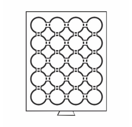 Érmetároló tálca (szekrényhez), 20 x Ø 41 mm - befektető érméknek