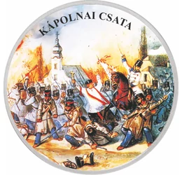 Szabadságharc, Kápolnai csata 1849. február 26-27., festett ezüstözött érem