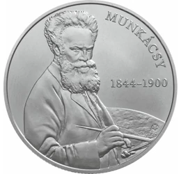 // 2000 forint, Munkácsy Mihály, verdefényes, rézötvözet, Magyarország, 2019 // Munkácsy Mihály, a romantika realista festője és a Krisztus-trilógia alkotója